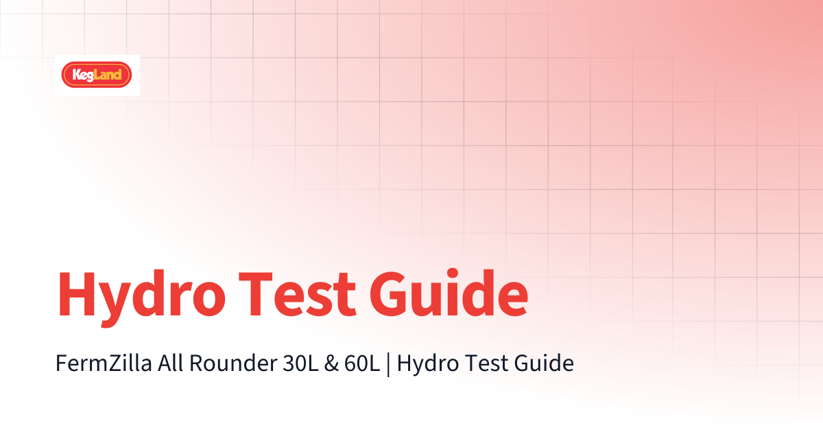 Hydro Test Guide | Product Documentation